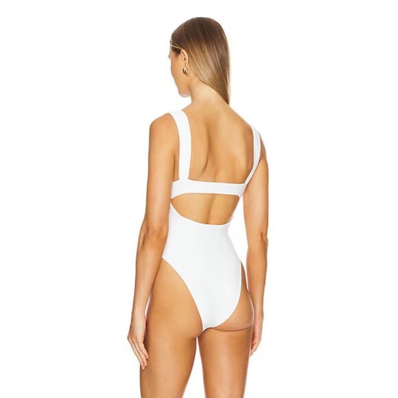 NWT Tularosa Giovanna One Piece Ivory swimsuit cut out bathing suit Revolve XL - Picture 3 of 8